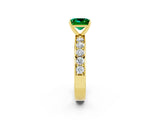 Yellow gold Princess Cut Cut Channel Set Diamond Engagement Ring with Four-Prong Setting_2