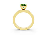 Yellow gold Princess Cut Cut Channel Set Diamond Engagement Ring with Four-Prong Setting_3