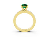 Yellow gold Princess Cut Cut Channel Set Diamond Engagement Ring with Four-Prong Setting_3