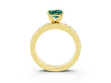 Yellow gold Princess Cut Cut Channel Set Diamond Engagement Ring with Four-Prong Setting_3