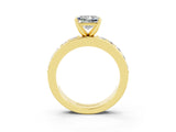 Yellow gold Princess Cut Cut Channel Set Diamond Engagement Ring with Four-Prong Setting_3