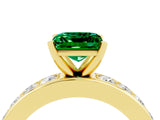 Yellow gold Princess Cut Cut Channel Set Diamond Engagement Ring with Four-Prong Setting_4