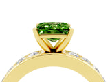 Yellow gold Princess Cut Cut Channel Set Diamond Engagement Ring with Four-Prong Setting_4
