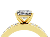 Yellow gold Princess Cut Cut Channel Set Diamond Engagement Ring with Four-Prong Setting_4