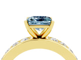 Yellow gold Princess Cut Cut Channel Set Diamond Engagement Ring with Four-Prong Setting_4