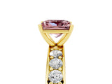 Yellow gold Princess Cut Cut Channel Set Diamond Engagement Ring with Four-Prong Setting_5