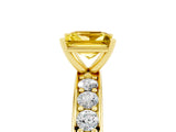 Yellow gold Princess Cut Cut Channel Set Diamond Engagement Ring with Four-Prong Setting_5