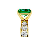 Yellow gold Princess Cut Cut Channel Set Diamond Engagement Ring with Four-Prong Setting_5