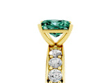 Yellow gold Princess Cut Cut Channel Set Diamond Engagement Ring with Four-Prong Setting_5