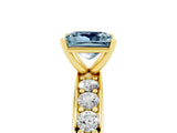 Yellow gold Princess Cut Cut Channel Set Diamond Engagement Ring with Four-Prong Setting_5