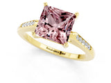 Yellow gold Princess Cut Cut Channel Set Solitaire Engagement Ring with Four-Prong Setting_1