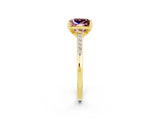 Yellow gold Princess Cut Cut Channel Set Solitaire Engagement Ring with Four-Prong Setting_2
