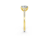 Yellow gold Princess Cut Cut Channel Set Solitaire Engagement Ring with Four-Prong Setting_2