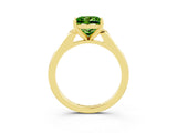 Yellow gold Princess Cut Cut Channel Set Solitaire Engagement Ring with Four-Prong Setting_3