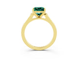 Yellow gold Princess Cut Cut Channel Set Solitaire Engagement Ring with Four-Prong Setting_3