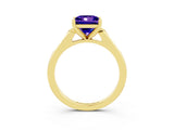 Yellow gold Princess Cut Cut Channel Set Solitaire Engagement Ring with Four-Prong Setting_3