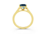 Yellow gold Princess Cut Cut Channel Set Solitaire Engagement Ring with Four-Prong Setting_3