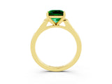 Yellow gold Princess Cut Cut Channel Set Solitaire Engagement Ring with Four-Prong Setting_3