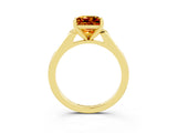 Yellow gold Princess Cut Cut Channel Set Solitaire Engagement Ring with Four-Prong Setting_3
