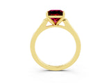 Yellow gold Princess Cut Cut Channel Set Solitaire Engagement Ring with Four-Prong Setting_3