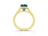 Yellow gold Princess Cut Cut Channel Set Solitaire Engagement Ring with Four-Prong Setting_3