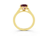 Yellow gold Princess Cut Cut Channel Set Solitaire Engagement Ring with Four-Prong Setting_3