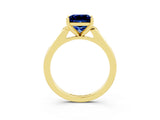 Yellow gold Princess Cut Cut Channel Set Solitaire Engagement Ring with Four-Prong Setting_3