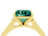 Yellow gold Princess Cut Cut Channel Set Solitaire Engagement Ring with Four-Prong Setting_4