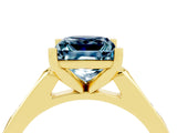 Yellow gold Princess Cut Cut Channel Set Solitaire Engagement Ring with Four-Prong Setting_4