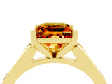 Yellow gold Princess Cut Cut Channel Set Solitaire Engagement Ring with Four-Prong Setting_4