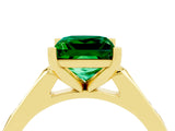 Yellow gold Princess Cut Cut Channel Set Solitaire Engagement Ring with Four-Prong Setting_4