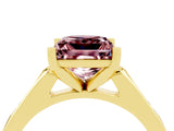 Yellow gold Princess Cut Cut Channel Set Solitaire Engagement Ring with Four-Prong Setting_4