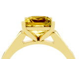 Yellow gold Princess Cut Cut Channel Set Solitaire Engagement Ring with Four-Prong Setting_4