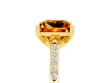Yellow gold Princess Cut Cut Channel Set Solitaire Engagement Ring with Four-Prong Setting_5