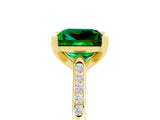 Yellow gold Princess Cut Cut Channel Set Solitaire Engagement Ring with Four-Prong Setting_5