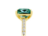 Yellow gold Princess Cut Cut Channel Set Solitaire Engagement Ring with Four-Prong Setting_5