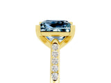 Yellow gold Princess Cut Cut Channel Set Solitaire Engagement Ring with Four-Prong Setting_5