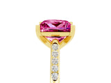 Yellow gold Princess Cut Cut Channel Set Solitaire Engagement Ring with Four-Prong Setting_5