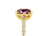 Yellow gold Princess Cut Cut Channel Set Solitaire Engagement Ring with Four-Prong Setting_5