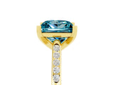 Yellow gold Princess Cut Cut Channel Set Solitaire Engagement Ring with Four-Prong Setting_5