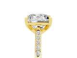 Yellow gold Princess Cut Cut Channel Set Solitaire Engagement Ring with Four-Prong Setting_5