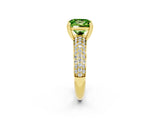 Yellow gold Princess Cut Cut Diamond Milgrain Marquise Band with Prong Setting_2