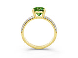 Yellow gold Princess Cut Cut Diamond Milgrain Marquise Band with Prong Setting_3