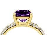 Yellow gold Princess Cut Cut Diamond Milgrain Marquise Band with Prong Setting_4