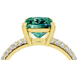 Yellow gold Princess Cut Cut Diamond Milgrain Marquise Band with Prong Setting_4