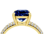 Yellow gold Princess Cut Cut Diamond Milgrain Marquise Band with Prong Setting_4