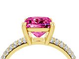 Yellow gold Princess Cut Cut Diamond Milgrain Marquise Band with Prong Setting_4