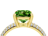 Yellow gold Princess Cut Cut Diamond Milgrain Marquise Band with Prong Setting_4