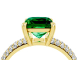 Yellow gold Princess Cut Cut Diamond Milgrain Marquise Band with Prong Setting_4