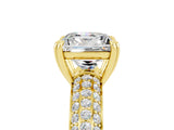 Yellow gold Princess Cut Cut Diamond Milgrain Marquise Band with Prong Setting_5